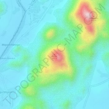 Balda topographic map, elevation, terrain