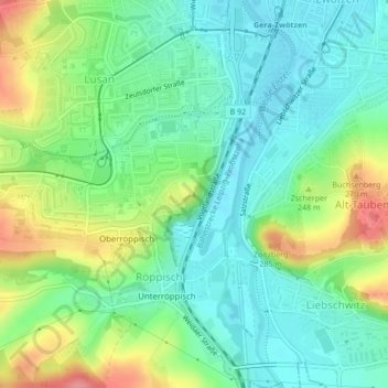 Heeresberg topographic map, elevation, terrain