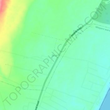 Jeuri topographic map, elevation, terrain