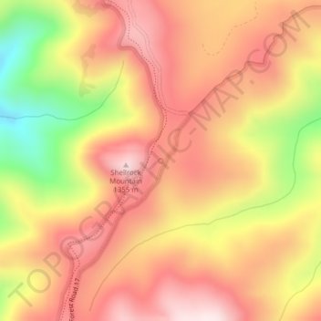 Shellrock Spring topographic map, elevation, terrain