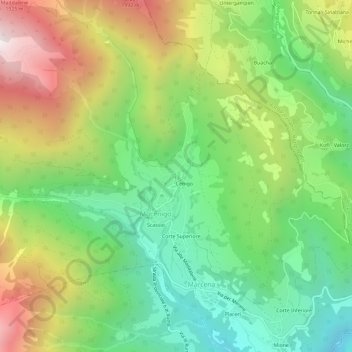 Lanza topographic map, elevation, terrain