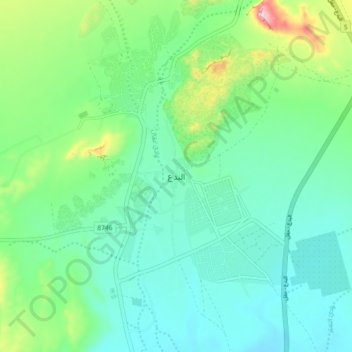 Al-Bad' topographic map, elevation, terrain