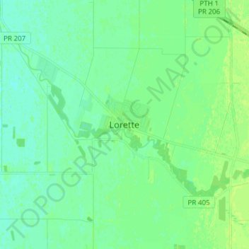 Lorette topographic map, elevation, terrain