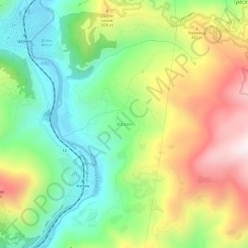 Zhelen topographic map, elevation, terrain