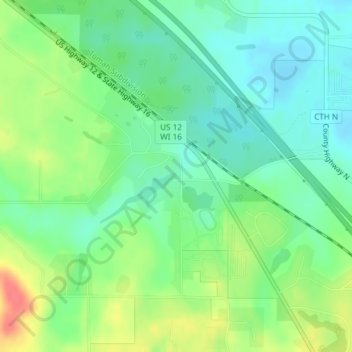 Trout Lake Dam topographic map, elevation, terrain
