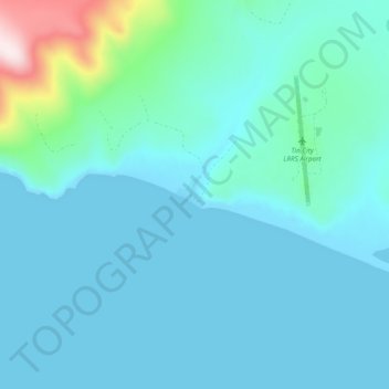 Tin City topographic map, elevation, terrain