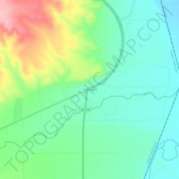 Rockvale topographic map, elevation, terrain