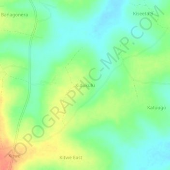 Kidukulu topographic map, elevation, terrain