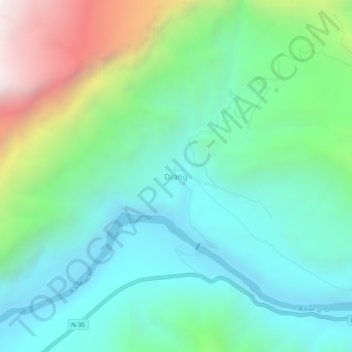 Drang topographic map, elevation, terrain