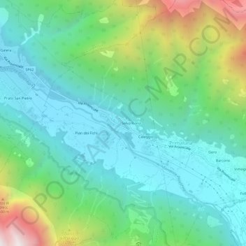Cortabbio topographic map, elevation, terrain