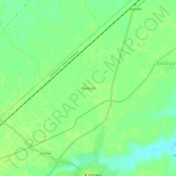 Hirapura topographic map, elevation, terrain