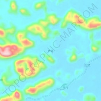 Banpai topographic map, elevation, terrain