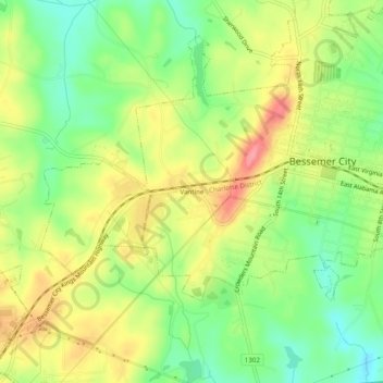 Vantine topographic map, elevation, terrain