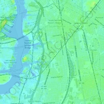 Avalon topographic map, elevation, terrain