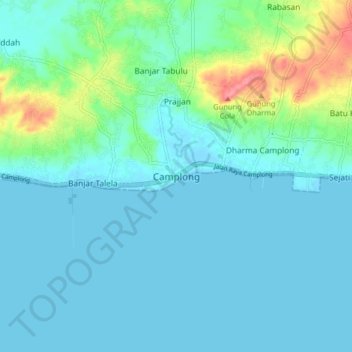 Camplong topographic map, elevation, terrain