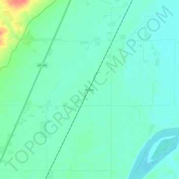 Wooley topographic map, elevation, terrain