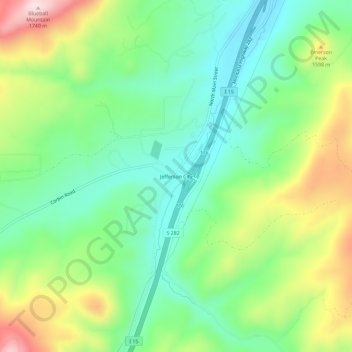 Jefferson City topographic map, elevation, terrain