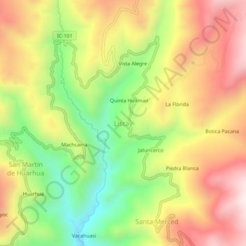Liscay topographic map, elevation, terrain