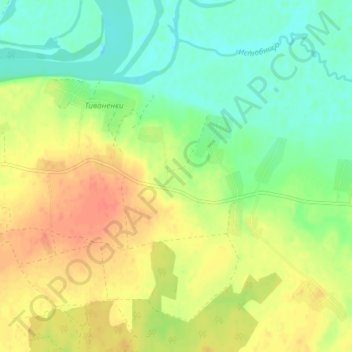 Суричи topographic map, elevation, terrain