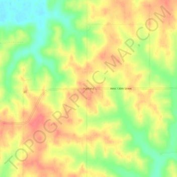 Hatfield topographic map, elevation, terrain