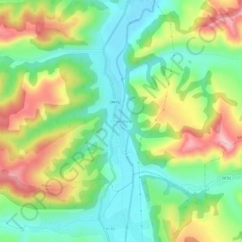 Chendrea topographic map, elevation, terrain