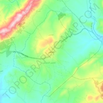 Zahret Medien topographic map, elevation, terrain