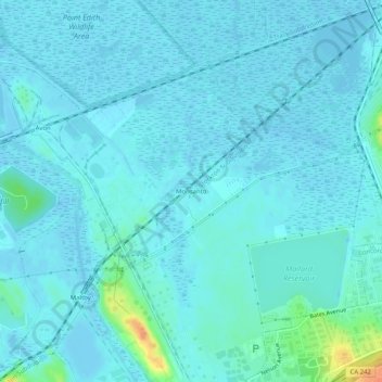 Monsanto topographic map, elevation, terrain