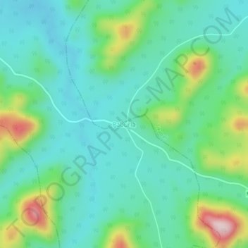 Paburia topographic map, elevation, terrain