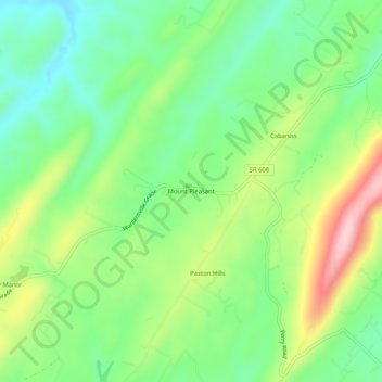 Mount Pleasant topographic map, elevation, terrain