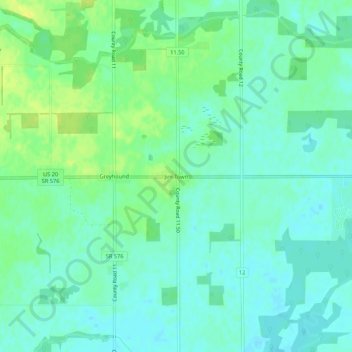 Jim Town topographic map, elevation, terrain
