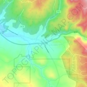 Florissant topographic map, elevation, terrain