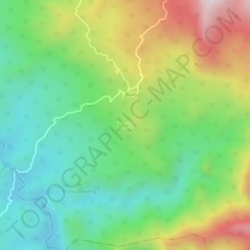 Bulo topographic map, elevation, terrain