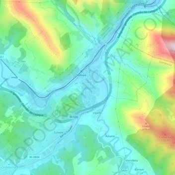 Sodupe topographic map, elevation, terrain