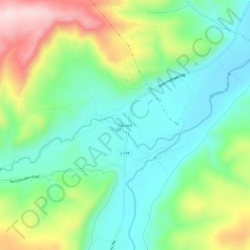 McLeod topographic map, elevation, terrain