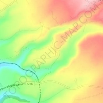 Contrada Carnesala topographic map, elevation, terrain