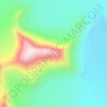 Wrangell Mountains topographic map, elevation, terrain