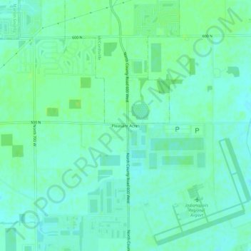 Pleasant Acres topographic map, elevation, terrain