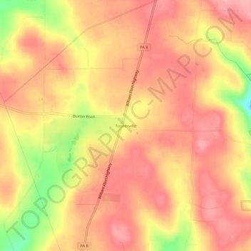 Toonerville topographic map, elevation, terrain