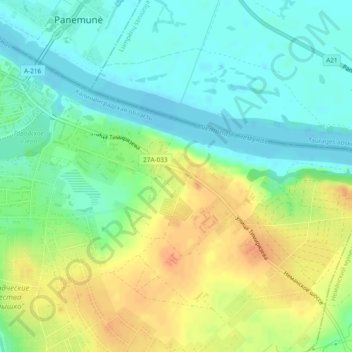 Preussen topographic map, elevation, terrain