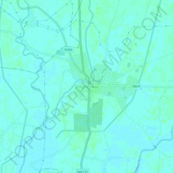 Singheswar topographic map, elevation, terrain