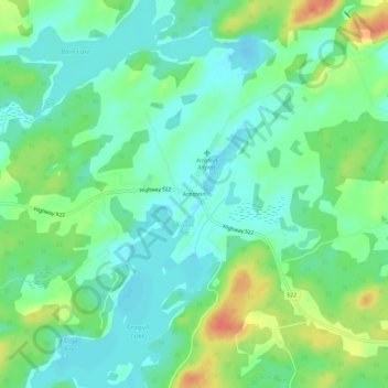 Arnstein topographic map, elevation, terrain