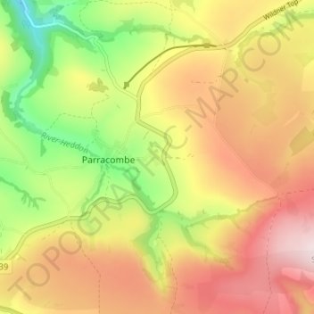 Churchtown topographic map, elevation, terrain