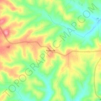 Hardenville topographic map, elevation, terrain