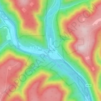 Waterville topographic map, elevation, terrain