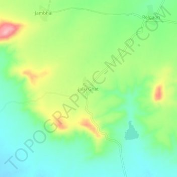 Jalki Ghat topographic map, elevation, terrain