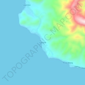 Batiano topographic map, elevation, terrain