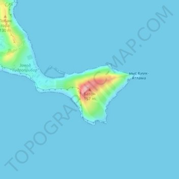 Baton topographic map, elevation, terrain