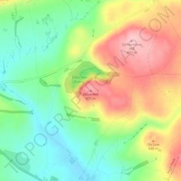 Eldon Hill topographic map, elevation, terrain
