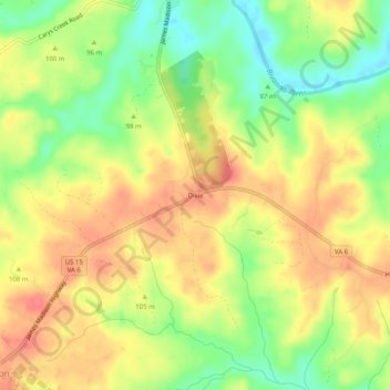 Dixie topographic map, elevation, terrain