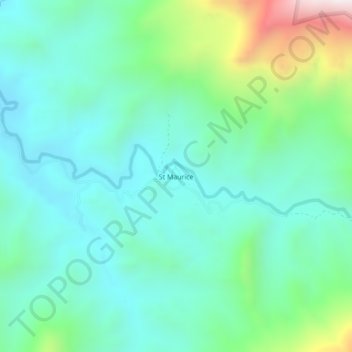St Maurice topographic map, elevation, terrain
